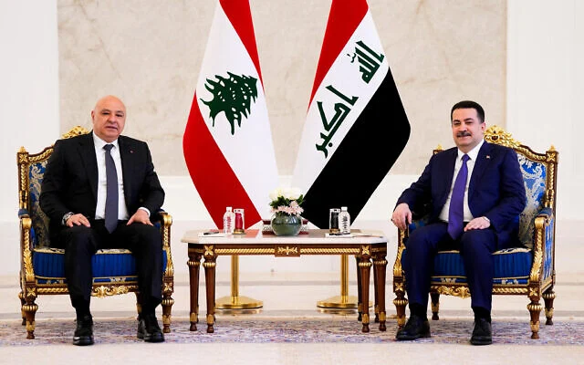 Aoun hails Iraq’s support for Lebanon during visit to Baghdad